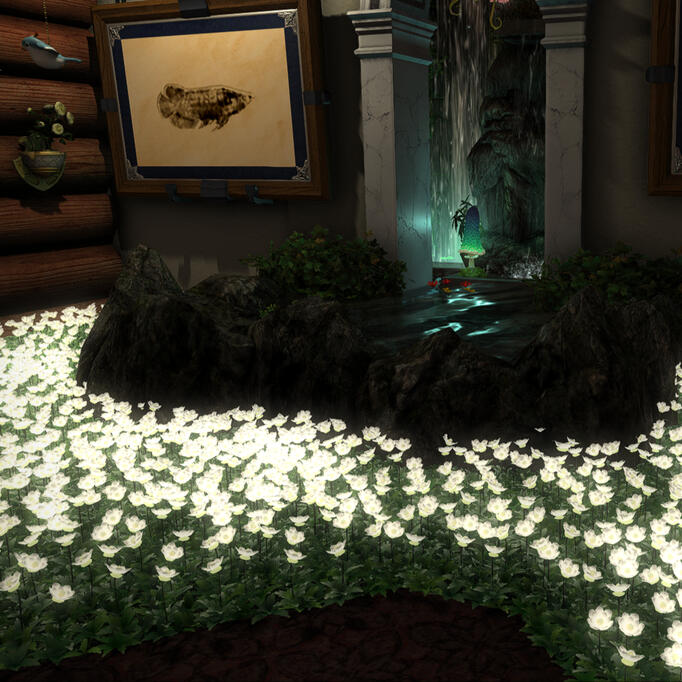 Our recreation of the natural world as the Ancients may had known it includes the color-changing Elpis bloom, as well as a few examples of the myriad shark-like "concepts" that existed